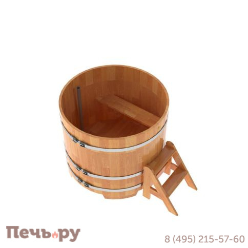 Купель BentWood круглая из сращенных ламелей лиственницы, d=1.17 м,  толщина стенок - 2,8 см фото 16