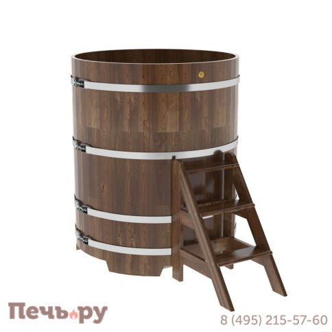 Купель BentWood круглая из сращенных ламелей лиственницы, d=1.17 м,  толщина стенок - 2,8 см фото 5