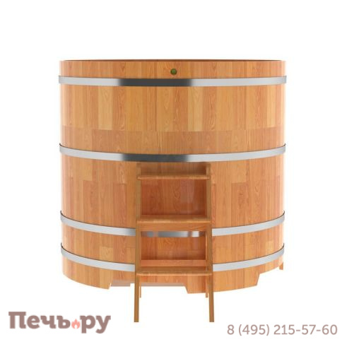 Купель BentWood круглая из сращенных ламелей лиственницы, d=1.5 м,  толщина стенок - 2,8 см фото 10