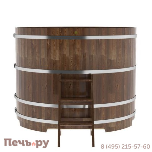 Купель BentWood круглая из сращенных ламелей лиственницы, d=1.8 м,  толщина стенок - 2,8 см фото 10