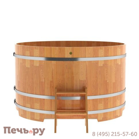 Купель BentWood круглая из сращенных ламелей лиственницы, d=1.8 м,  толщина стенок - 2,8 см фото 9