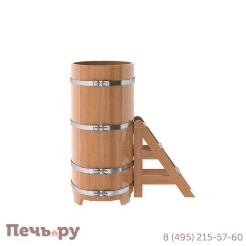 Купель BentWood овальная из дуба, 0,69Х1,31,  толщина стенок - 2,6 см фото 11
