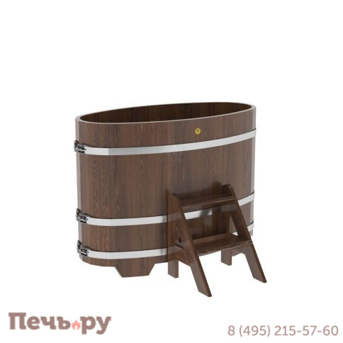 Купель BentWood овальная из дуба, 0,69Х1,31,  толщина стенок - 2,6 см фото 2
