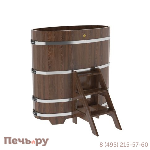 Купель BentWood овальная из дуба, 0,69Х1,31,  толщина стенок - 2,6 см фото 5