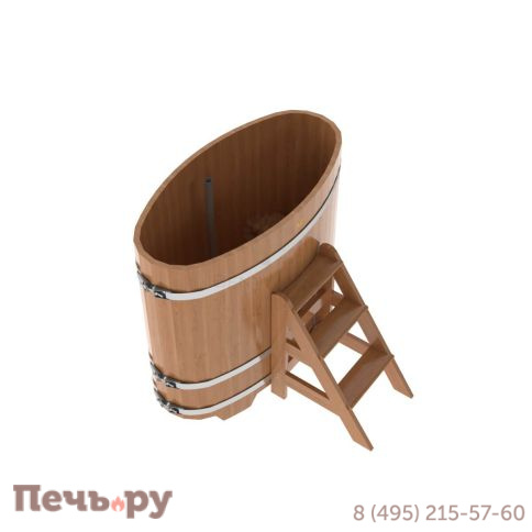 Купель BentWood овальная из дуба, 0,69Х1,31,  толщина стенок - 2,6 см фото 9