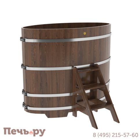 Купель BentWood овальная из дуба,0,92Х1,66,  толщина стенок - 2,6 см фото 5