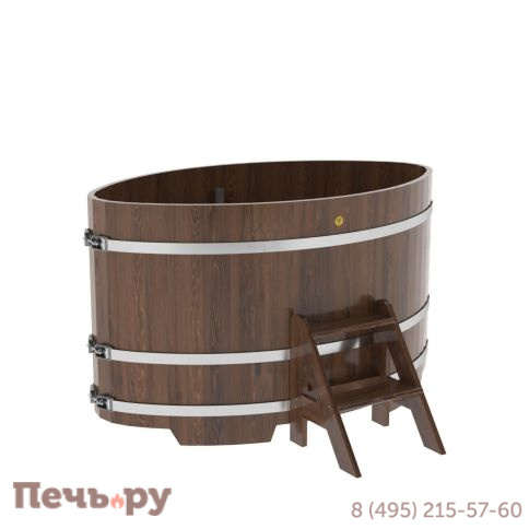 Купель BentWood овальная из дуба,1,02Х1,68,  толщина стенок - 2,6 см фото 10