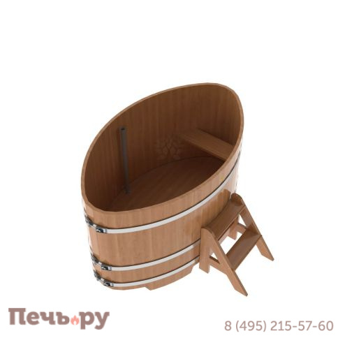 Купель BentWood овальная из дуба,1,02Х1,68,  толщина стенок - 2,6 см фото 13