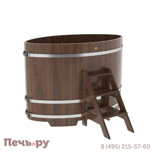 Купель BentWood овальная из дуба,1,02Х1,68,  толщина стенок - 2,6 см фото 4