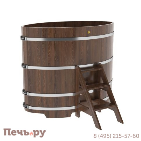 Купель BentWood овальная из дуба,1,02Х1,68,  толщина стенок - 2,6 см фото 5