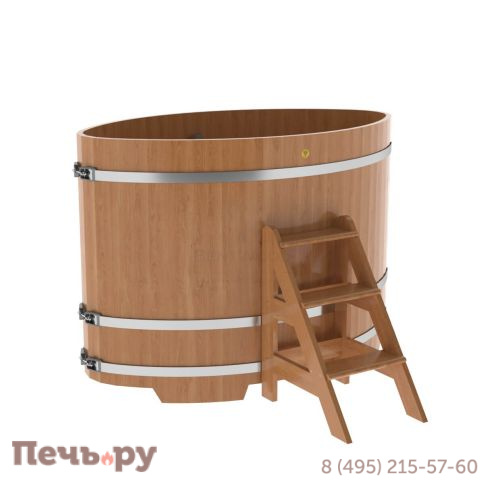 Купель BentWood овальная из дуба,1,02Х1,68,  толщина стенок - 2,6 см фото 7