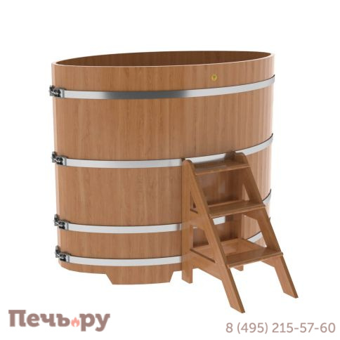 Купель BentWood овальная из дуба,1,02Х1,68,  толщина стенок - 2,6 см фото 8