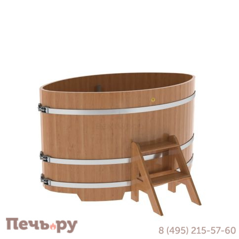 Купель BentWood овальная из дуба,1,02Х1,68,  толщина стенок - 2,6 см фото