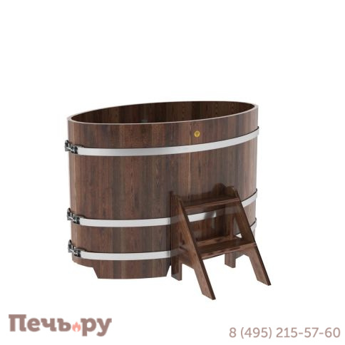 Купель BentWood овальная из лиственницы, 0,80Х1,42,  толщина стенок - 2,8 см фото 2