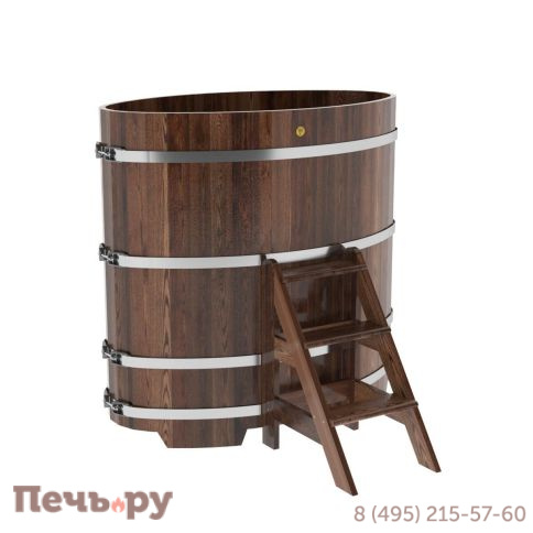 Купель BentWood овальная из лиственницы, 0,80Х1,42,  толщина стенок - 2,8 см фото 5