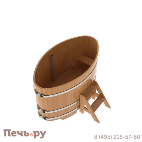 Купель BentWood овальная из лиственницы,0,92Х1,66,  толщина стенок - 2,8 см фото 10