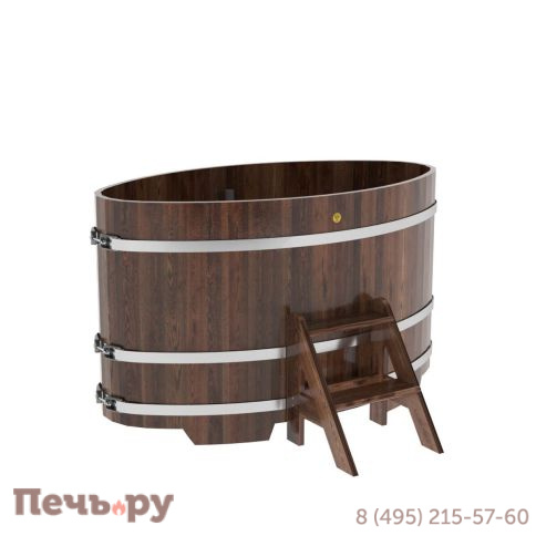 Купель BentWood овальная из лиственницы,0,92Х1,66,  толщина стенок - 2,8 см фото 2