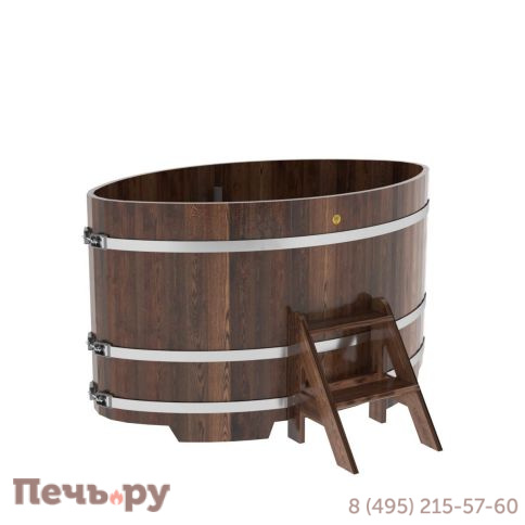 Купель BentWood овальная из  лиственницы,1,02Х1,68,  толщина стенок - 2,8 см фото 2