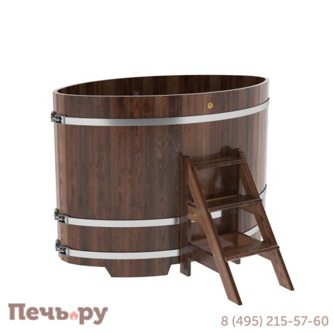 Купель BentWood овальная из  лиственницы,1,02Х1,68,  толщина стенок - 2,8 см фото 4