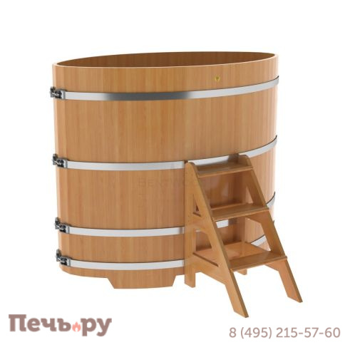 Купель BentWood овальная из  лиственницы,1,02Х1,68,  толщина стенок - 2,8 см фото 8