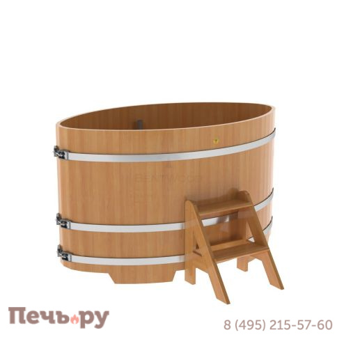 Купель BentWood овальная из  лиственницы,1,02Х1,68,  толщина стенок - 2,8 см фото