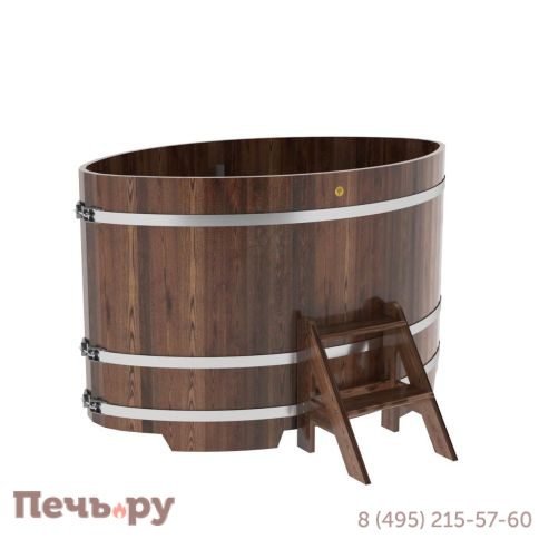 Купель BentWood овальная из лиственницы,1,08Х1,75,  толщина стенок - 2,8 см фото 2