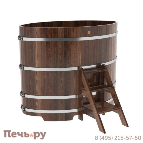 Купель BentWood овальная из лиственницы,1,08Х1,75,  толщина стенок - 2,8 см фото 3