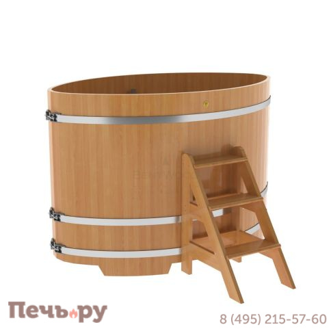 Купель BentWood овальная из лиственницы,1,08Х1,75,  толщина стенок - 2,8 см фото 5