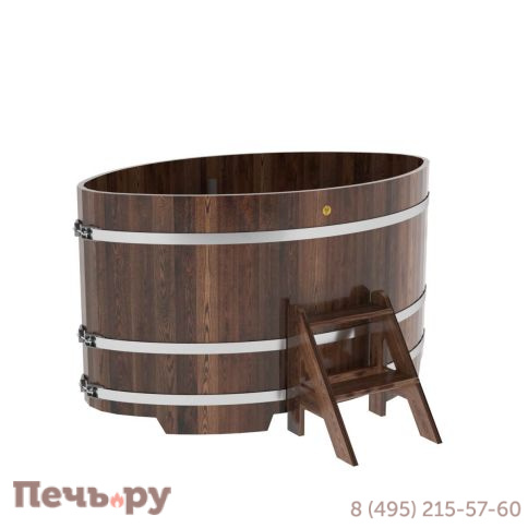 Купель BentWood овальная из лиственницы,1,08Х1,75,  толщина стенок - 2,8 см фото 7