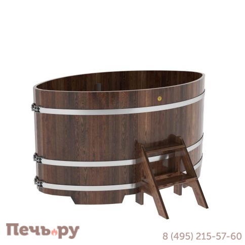 Купель BentWood овальная из лиственницы, 1,15Х1,83,  толщина стенок - 2,8 см фото 2