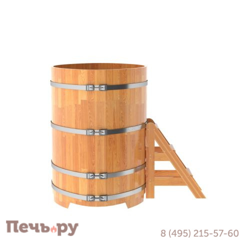 Купель BentWood овальная из сращенных ламелей лиственницы,1,02Х1,68,  толщина стенок - 2,8 см фото 9