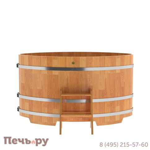 Купель BentWood овальная из сращенных ламелей лиственницы,1,08Х1,75,  толщина стенок - 2,8 см фото 13