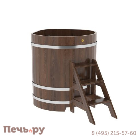 Купель BentWood угловая из дуба, 1,03Х1,03,  толщина стенок - 2,6 см фото 4