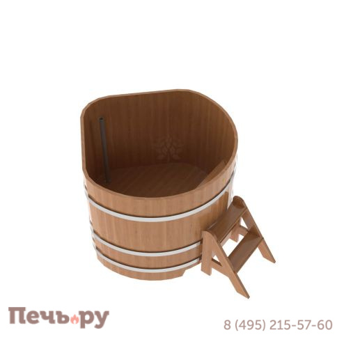 Купель BentWood угловая из дуба, 1,19Х1,19,  толщина стенок - 2,6 см фото 12