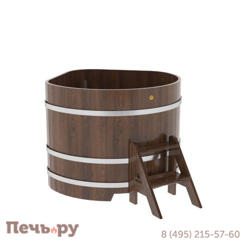 Купель BentWood угловая из дуба, 1,19Х1,19,  толщина стенок - 2,6 см фото 2