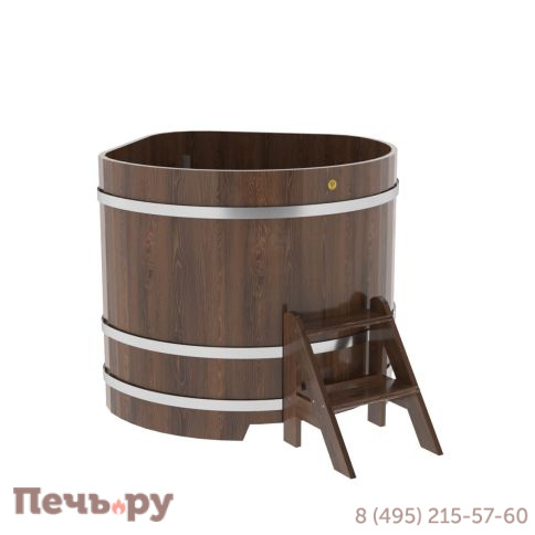 Купель BentWood угловая из дуба, 1,19Х1,19,  толщина стенок - 2,6 см фото 3