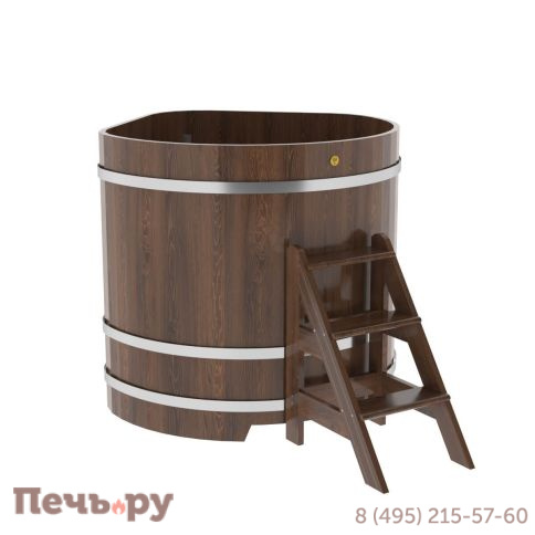 Купель BentWood угловая из дуба, 1,19Х1,19,  толщина стенок - 2,6 см фото 4