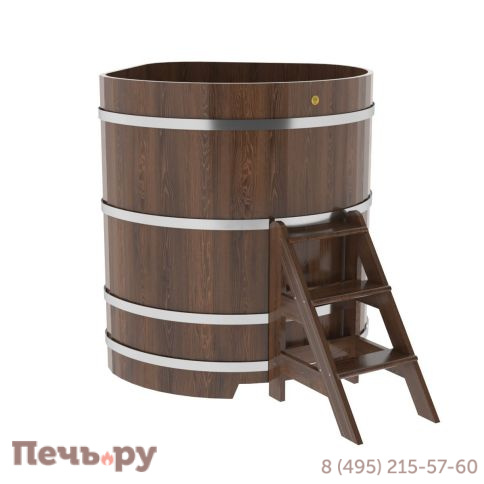 Купель BentWood угловая из дуба, 1,19Х1,19,  толщина стенок - 2,6 см фото 5