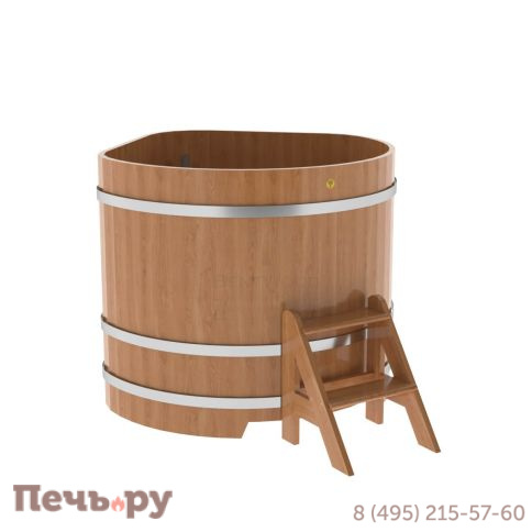 Купель BentWood угловая из дуба, 1,19Х1,19,  толщина стенок - 2,6 см фото 6