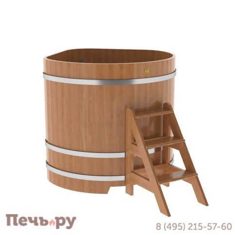 Купель BentWood угловая из дуба, 1,19Х1,19,  толщина стенок - 2,6 см фото 7