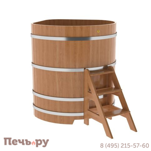 Купель BentWood угловая из дуба, 1,19Х1,19,  толщина стенок - 2,6 см фото 8