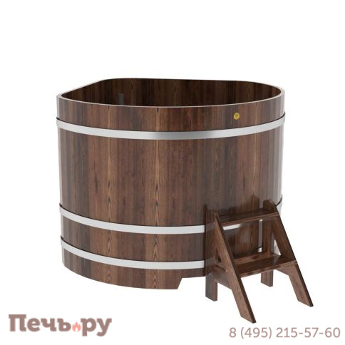 Купель BentWood угловая из лиственницы, 1,37Х1,37,  толщина стенок - 2,8 см фото 3