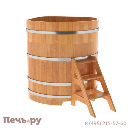 Купель BentWood угловая из сращенных ламелей лиственницы, 1,19Х1,19,  толщина стенок - 2,8 см фото 4