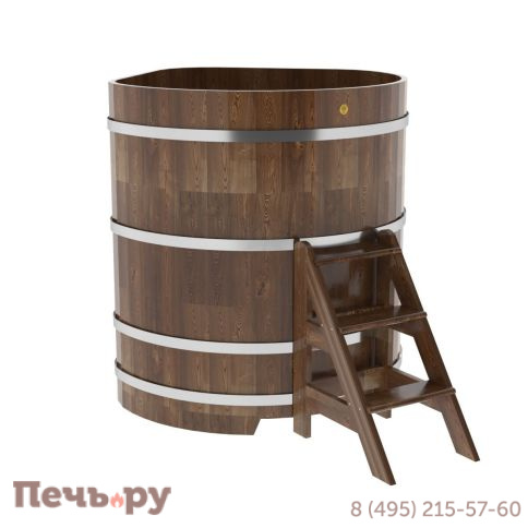 Купель BentWood угловая из сращенных ламелей лиственницы, 1,19Х1,19,  толщина стенок - 2,8 см фото 8