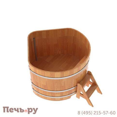 Купель BentWood угловая из сращенных ламелей лиственницы, 1,37Х1,37,  толщина стенок - 2,8 см фото 13