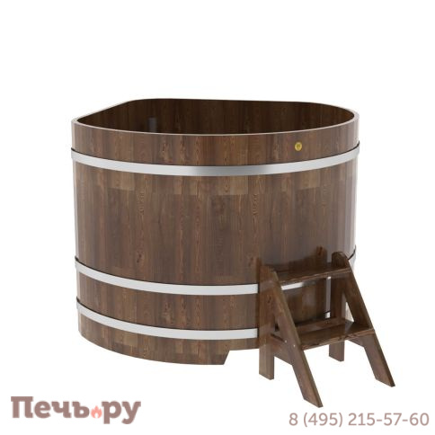 Купель BentWood угловая из сращенных ламелей лиственницы, 1,37Х1,37,  толщина стенок - 2,8 см фото 3