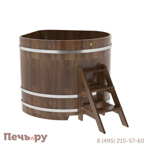 Купель BentWood угловая из сращенных ламелей лиственницы, 1,37Х1,37,  толщина стенок - 2,8 см фото 4