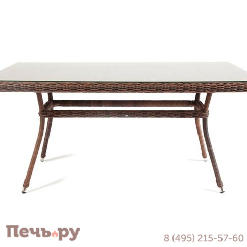 Латте 4SiS плетеный стол из искусственного ротанга 140х80см, цвет коричневый фото 5