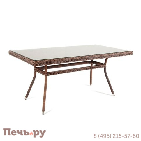 Латте 4SiS плетеный стол из искусственного ротанга 140х80см, цвет коричневый фото