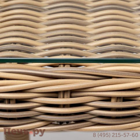 Латте 4SiS плетеный стол из искусственного ротанга 140х80см, цвет соломенный фото 4